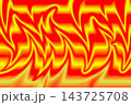Abstract Fiery Red and Yellow Flame Liquid Fluid Waves Background Texture with Dynamic Trippy Wavy Pattern 143725708