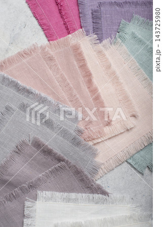 Set of 16 Colorful Pastel Fringed Linen Coasters Set of 16 Colorful Pastel Fringed Linen Coasters 143725980