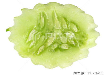 sliced cucumber isolated on white background sliced cucumber isolated on white background 143726236