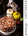 Spooky Halloween cake with eyes 143726418