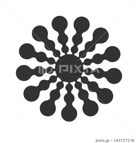 Sunburst Radiating Droplets Symbol Sunburst Radiating Droplets Symbol 143727136