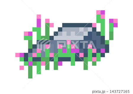 Rock With Grass Sprites Pixel Art 143727165