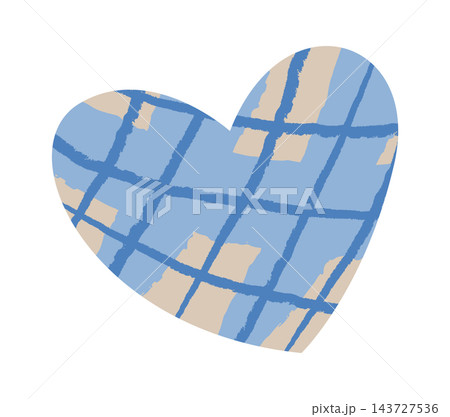 Heart Plaid Scribble Doodle Heart Plaid Scribble Doodle 143727536