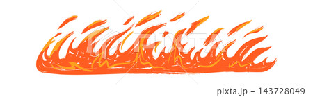 Fire Flame Border Hand Drawn 143728049