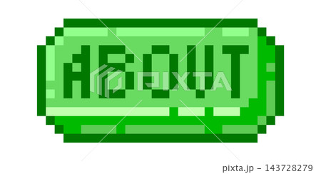 Button About Pixel Art UIのイラスト素材 [143728279] - PIXTA