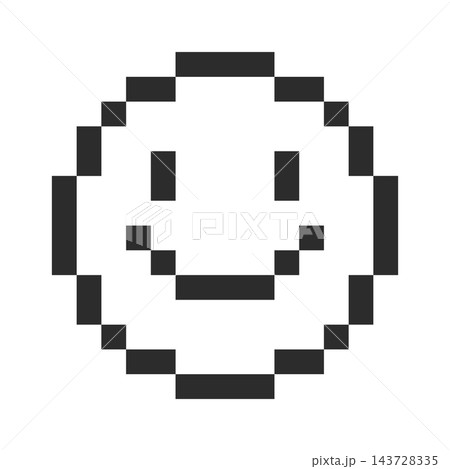 Smiley Face Pixel Emoticon Retro Smiley Face Pixel Emoticon Retro 143728335