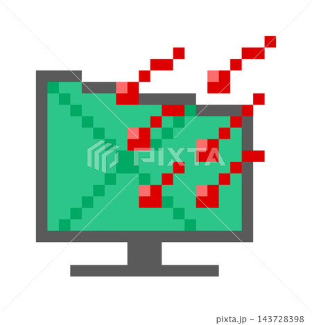Computer Malware Attack Pixel Art 143728398