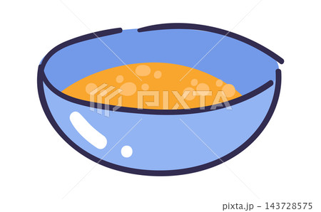 Soup Bowl With Bubbles Cartoon 143728575