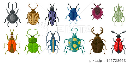 Beetle Collection Pixel Art Set 143728668