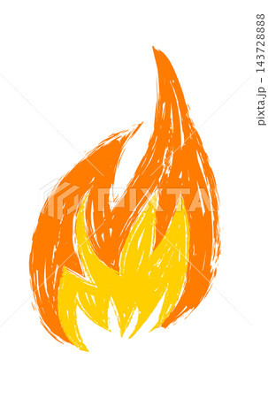 Flame Rising Brush Stroke 143728888