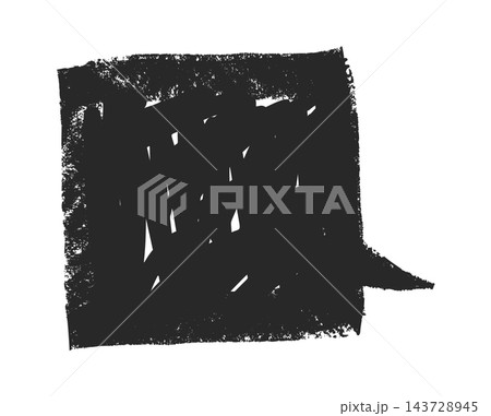 Speech Bubble Crayon Grunge Texture 143728945