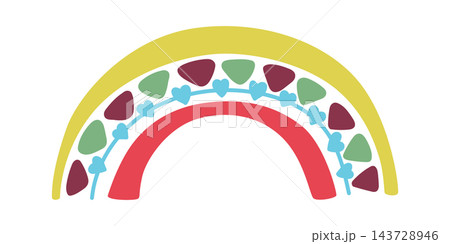 Rainbow Folk Arch Doodle 143728946