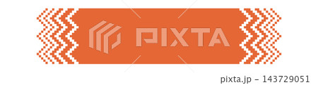 Banner Header Ribbon Pixel Art Banner Header Ribbon Pixel Art 143729051