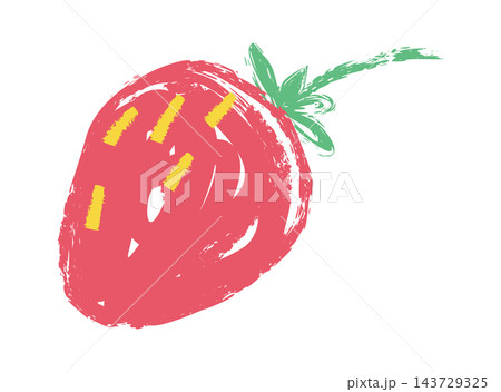 Strawberry Brush Stroke Sketch 143729325