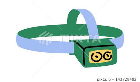 Headlamp Camping Gear Cartoon Headlamp Camping Gear Cartoon 143729482