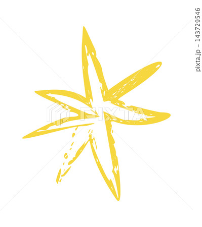 Star Hand Drawn Brushstroke Symbol Star Hand Drawn Brushstroke Symbol 143729546