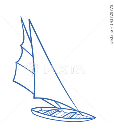 Sailboat Racing Line Art Sailboat Racing Line Art 143729778