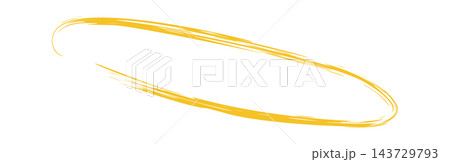 Scribble Oval Stroke Hand Drawn 143729793