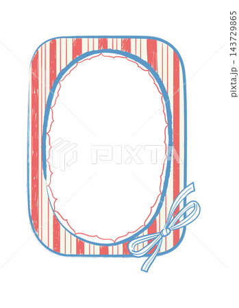 Frame With Bow Striped Doodle Frame With Bow Striped Doodle 143729865