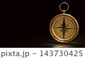 Close Up Vintage Compass On Dark Background 3d render. 143730425