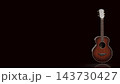 Acoustic Guitar On Dark Studio Background 3d render. 143730427