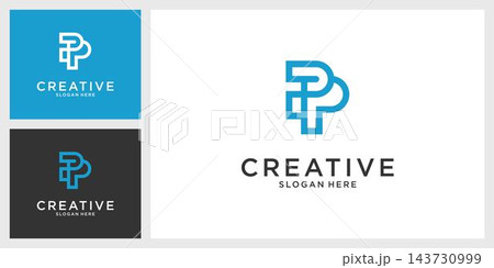 PP or P initial letter logo design vector PP or P initial letter logo design vector 143730999