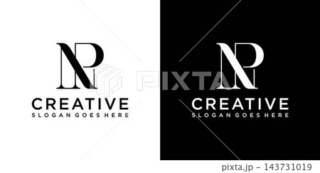 NP or PN initial letter logo design vector template 143731019