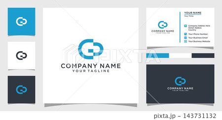 GD or DG initial letter logo design vector 143731132