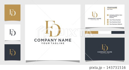 FD or DF initial letter logo design vector. 143731516