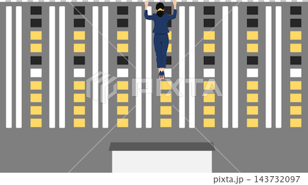 一幅描繪一位被吊死的女商人的插圖。 143732097