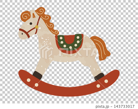 木馬の玩具のベクターイラスト 木馬の玩具のベクターイラスト 143733017