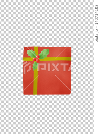 A red Christmas present box A red Christmas present box 143734108