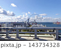 阪神高速5号湾岸線(神戸方面行)の安治川付近から天保山大観覧車が見える風景　大阪府大阪市港区 143734328