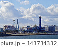 阪神高速5号湾岸線(神戸方面行)からの舞洲のゴミ焼却場(大阪広域環境施設)　大阪部大阪市此花区 143734332
