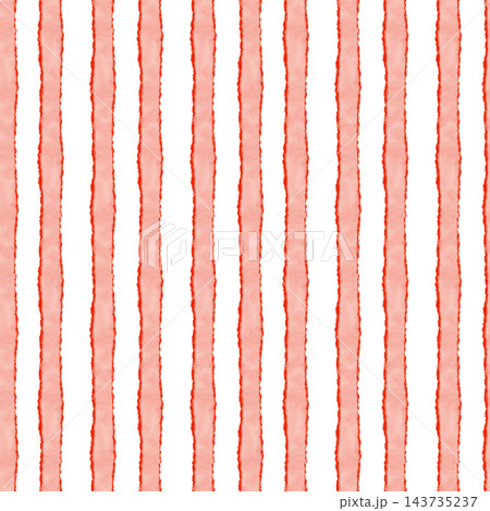 Seamless watercolor pattern with red and white vertical stripes. Simple striped print for fabric, wrapping paper, Christmas gift wrap, textiles, wallpaper and scrapbooking. Seamless watercolor pattern with red and white vertical stripes. Simple striped print for fabric, wrapping paper, Christmas gift wrap, textiles, wallpaper and scrapbooking. 143735237