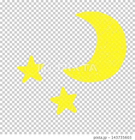 クレヨンで描いた三日月 143735603