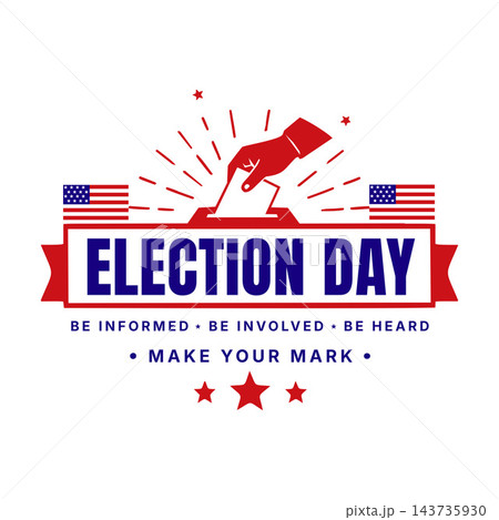 Election Day Make Your Mark Patriotic Design 143735930