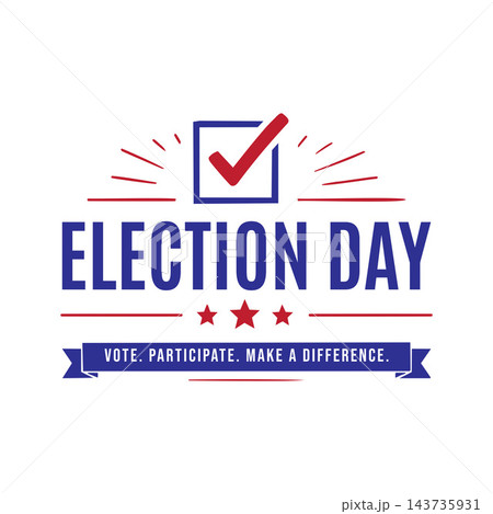 Election Day Vote Participate Make a Difference Design 143735931
