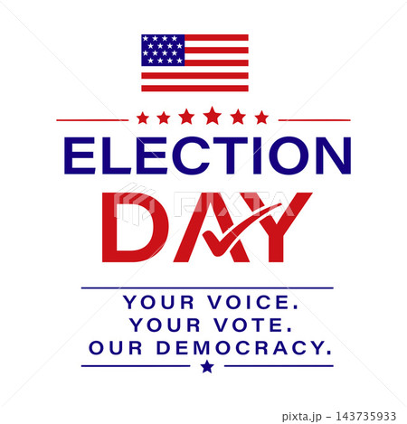 Election Day Your Voice Your Vote Typography Design Election Day Your Voice Your Vote Typography Design 143735933