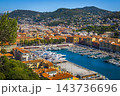 View of Port Lympia with luxury yachts in Nice, France 143736696