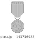 Gray Outline Soccer Medal of Honor Gray Outline Soccer Medal of Honor 143736922