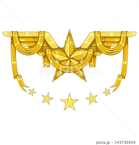 Golden Winged Star Ribbon Golden Winged Star Ribbon 143736929