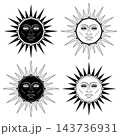 Line art may sun symbol with light rays Line art may sun symbol with light rays 143736931