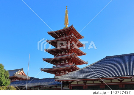 浅草寺の五重塔 浅草寺の五重塔 143737457
