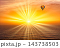 ロカ岬からベーリング海の美しいサンセット風景 143738503