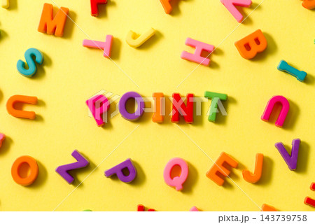 「POINT」のアルファベット 「POINT」のアルファベット 143739758