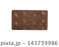 Handmade stacked cutting board from black walnut with oil finish isolated 143739986