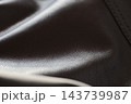 Detail shot of supple leather jacket with stitching 143739987