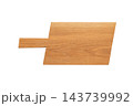 Handmade cutting board from oak with oil finish isolated on white background 143739992
