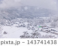 岐阜県　冬の世界遺産 白川郷の雪景色 143741438